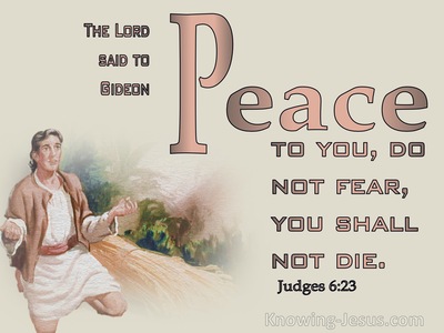 Judges 6:23 Peace To You Do Not Fear, You Shall Not Die (beige)